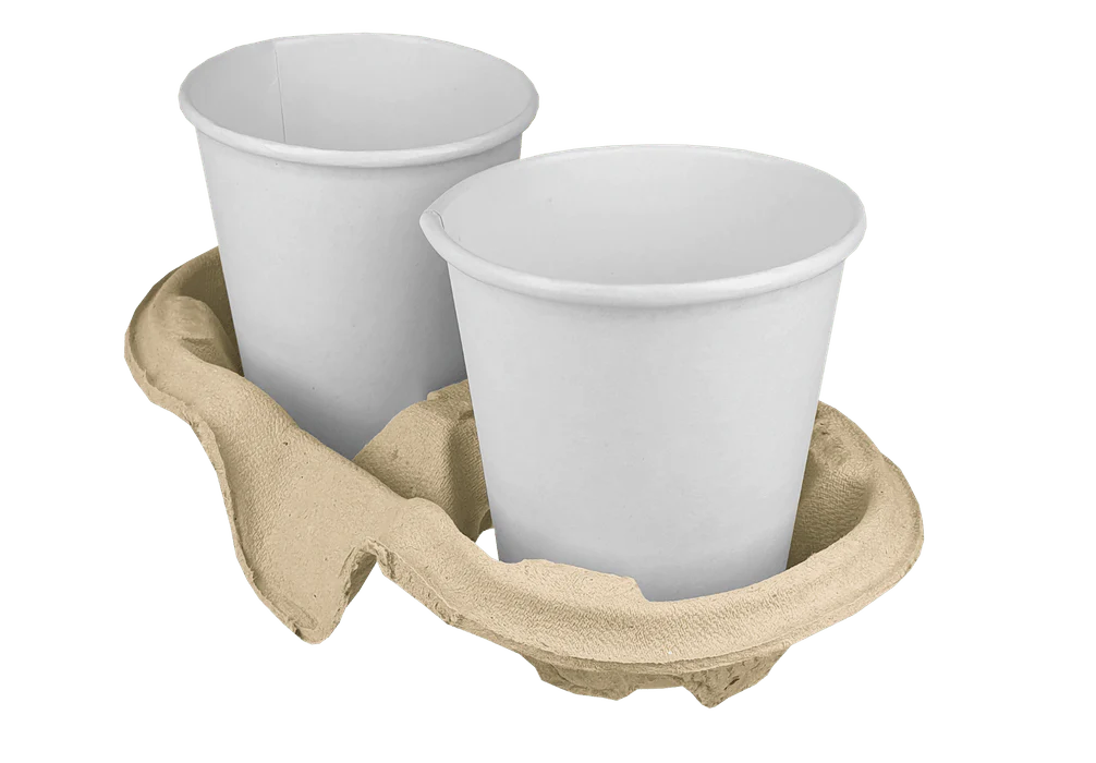 Draagtray voor 2 bekers Gerecycled Karton afbeelding 2