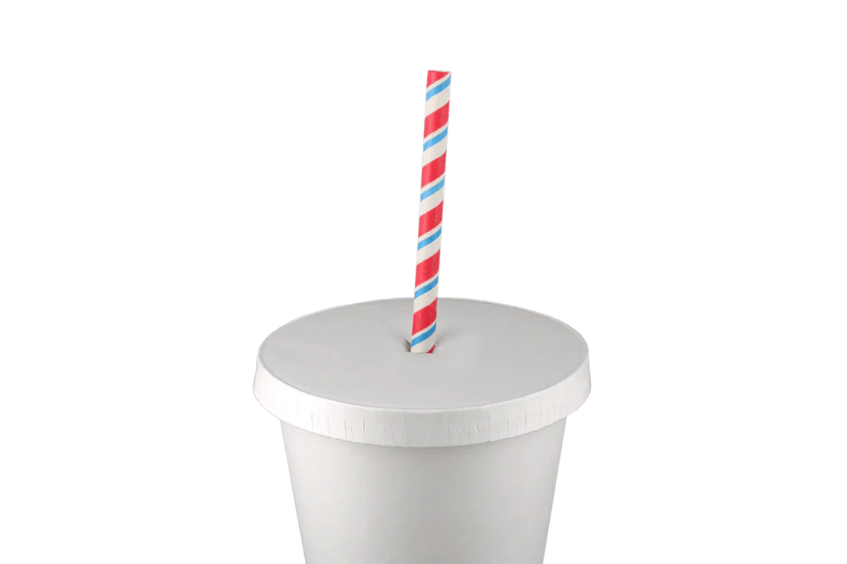 Deksel milkshakebeker met kruis Ø90mm karton Wit afbeelding 2