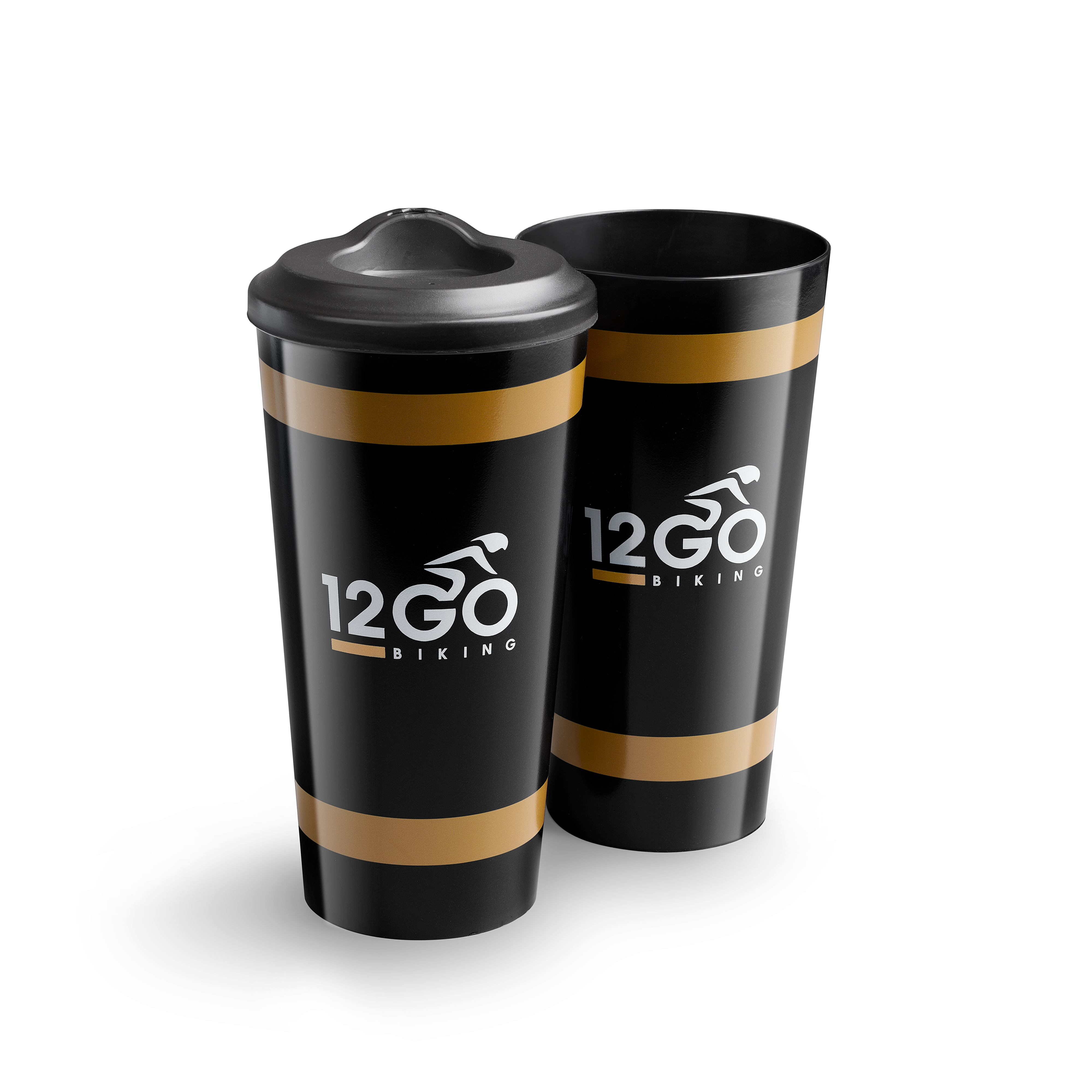 Hard plastic beker met bedrukking