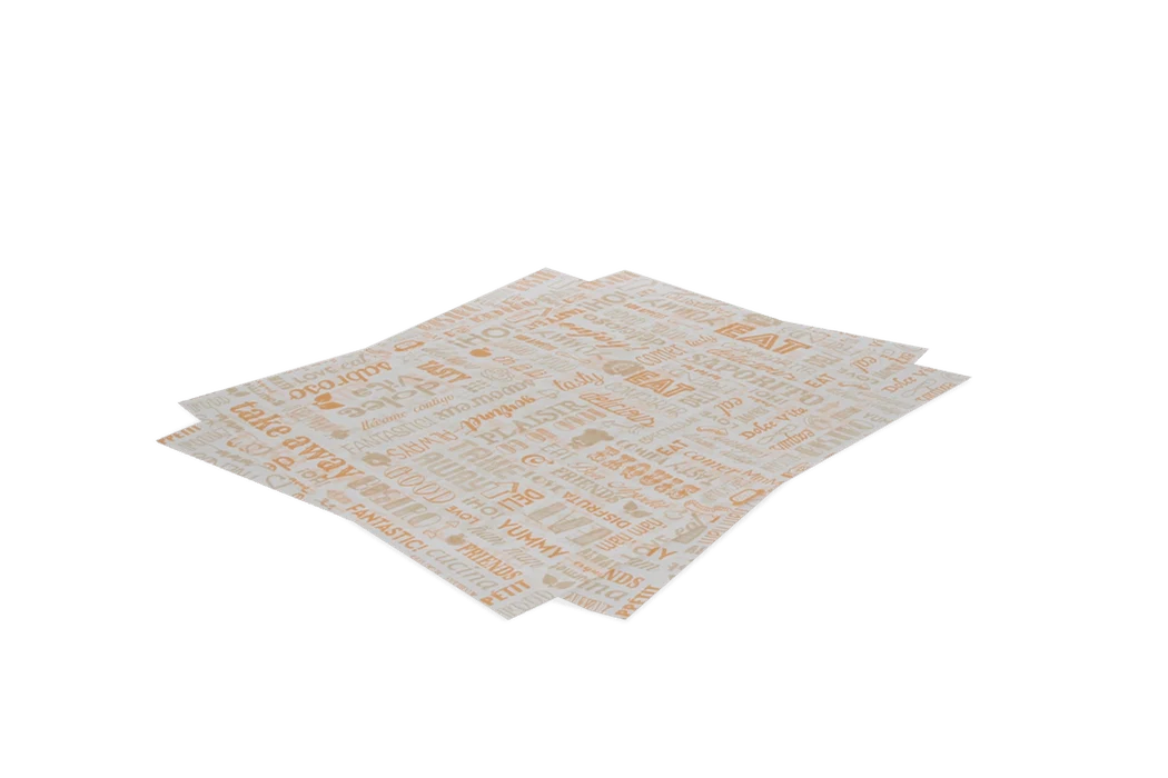 Vetvrij papier 28x34cm hamburgervellen oranje parole FSC Mix Credit