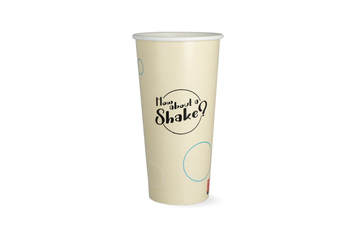 Milkshakebeker groot 500ml 20oz karton Bubble