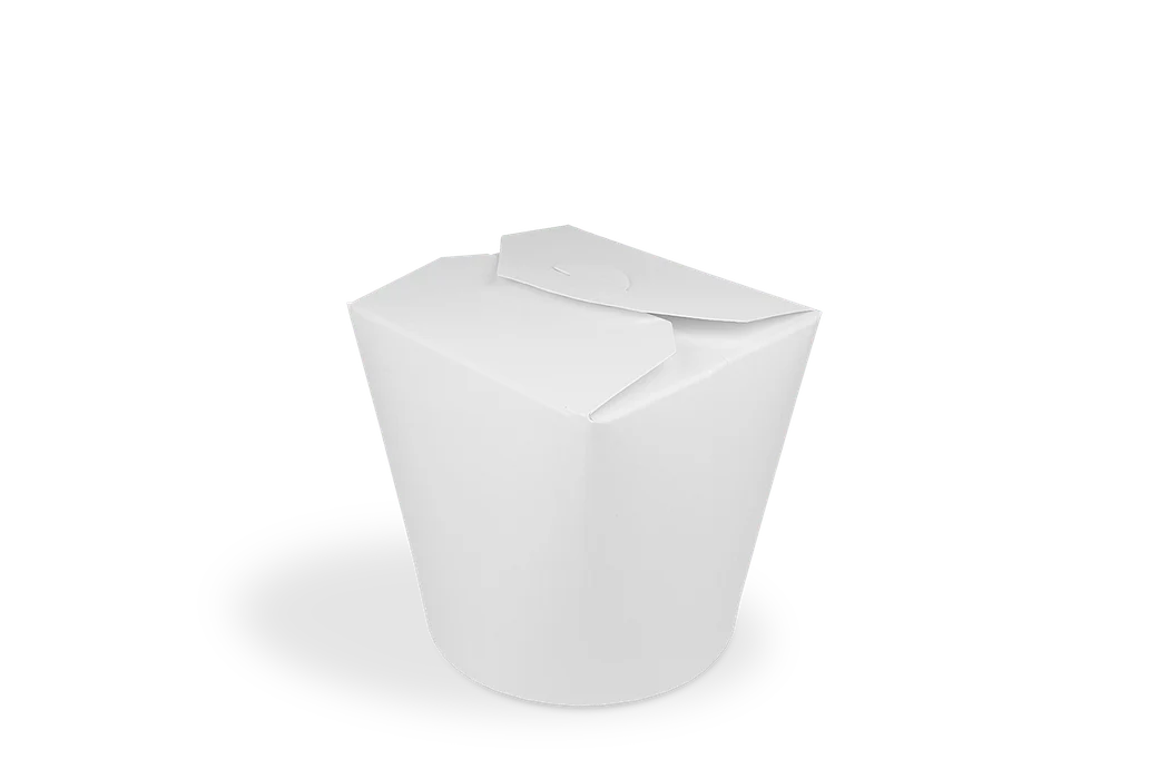 Wok to Go beker 750ml 26oz karton wit afbeelding 1