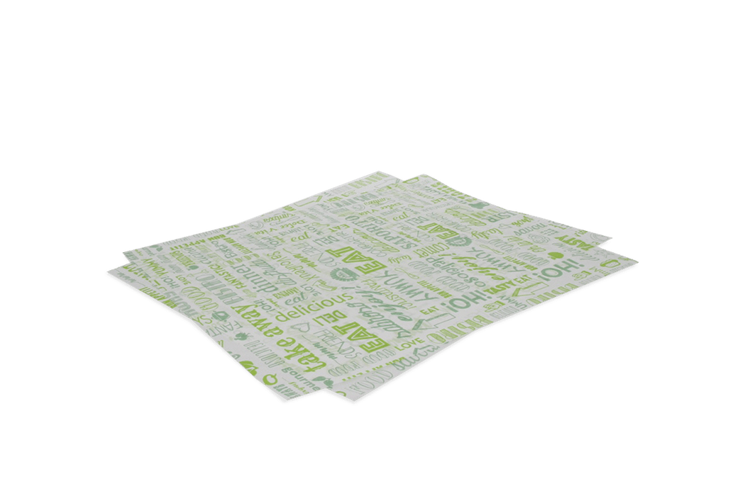 Vetvrij papier 28x34cm hamburgervellen groen parole FSC Mix Credit