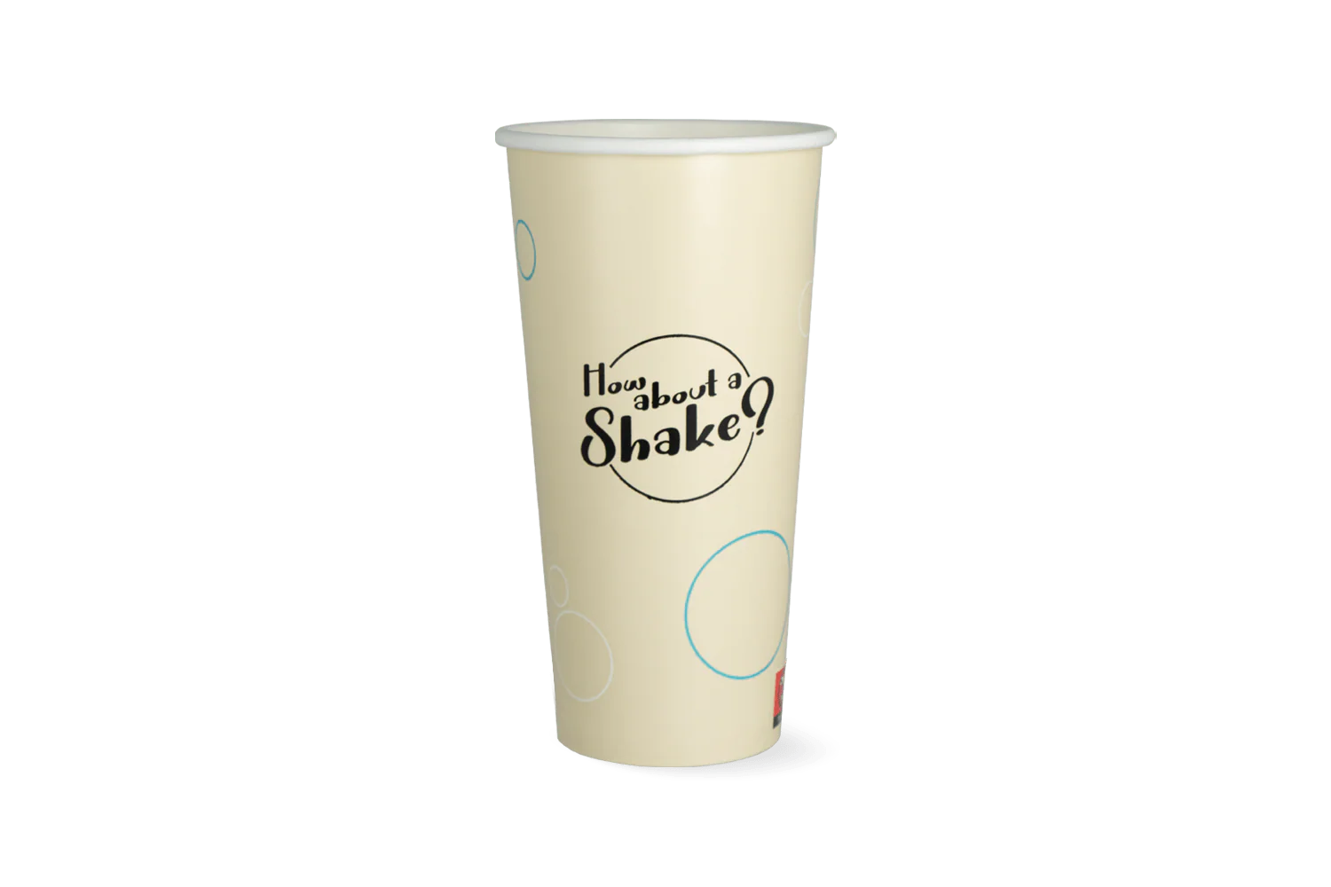 Milkshakebeker groot 500ml 20oz karton Bubble