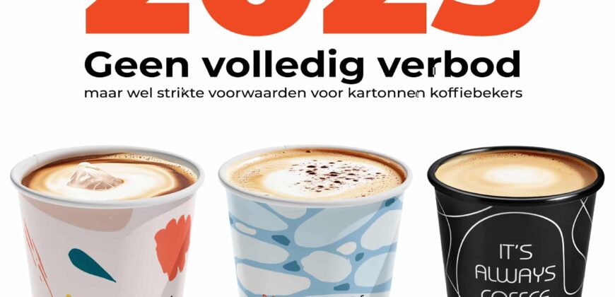 Geen volledig verbod, maar wel strikte voorwaarden voor kartonnen koffiebekers